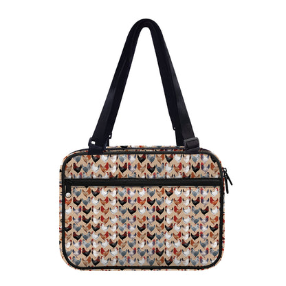 Chicken Painting Pattern Print Double Strap Bible Bag