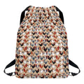 Chicken Painting Pattern Print Drawstring Backpack