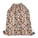 Chicken Painting Pattern Print Drawstring Bag
