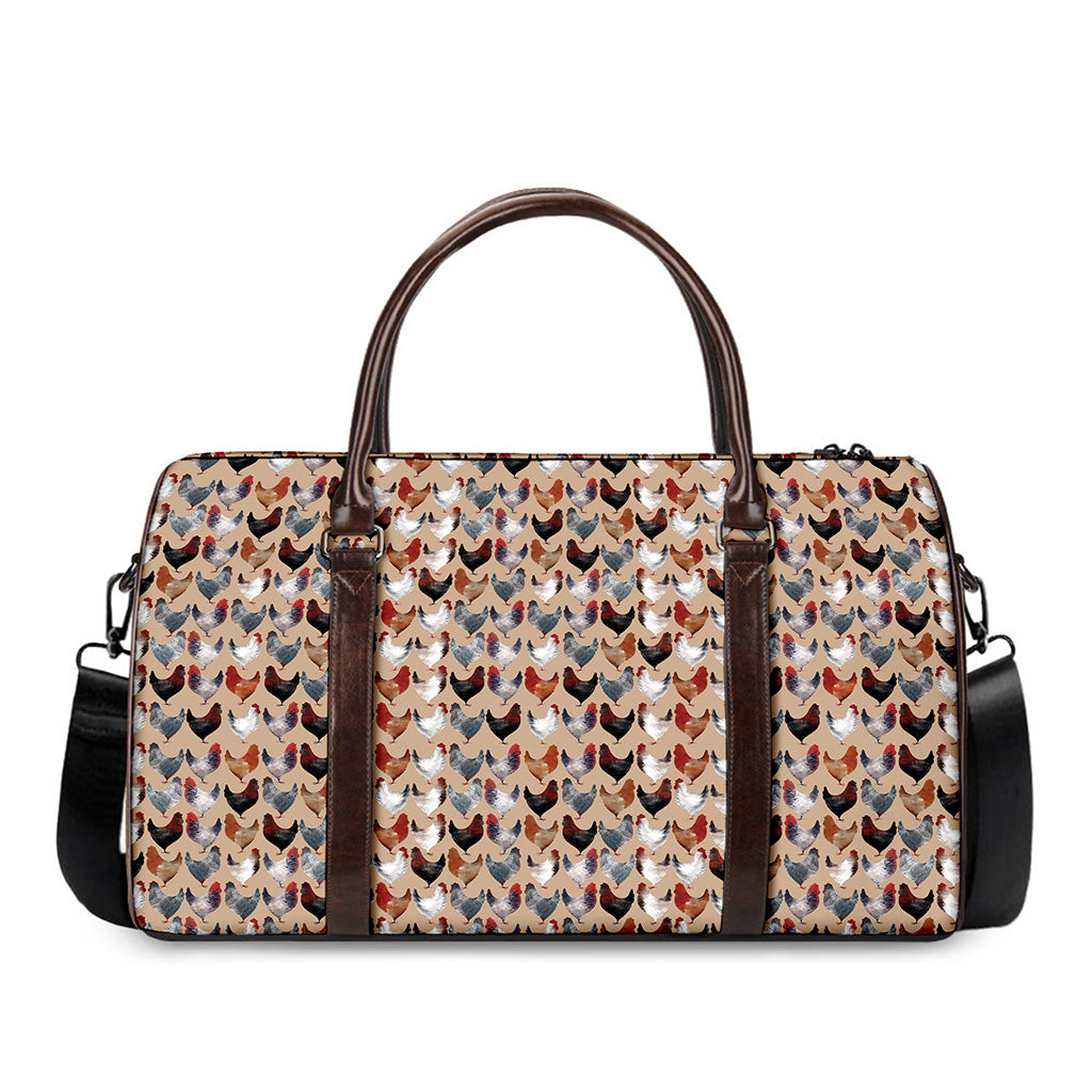 Chicken Painting Pattern Print Duffle Bag