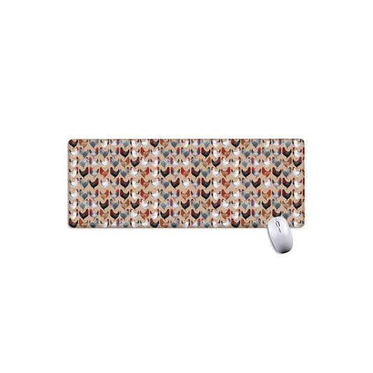 Chicken Painting Pattern Print Extended Mouse Pad