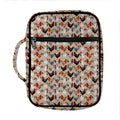 Chicken Painting Pattern Print Front Pocket Bible Bag