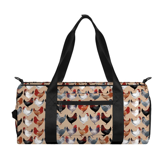 Chicken Painting Pattern Print Gym Bag