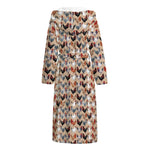 Chicken Painting Pattern Print Hooded Bathrobe