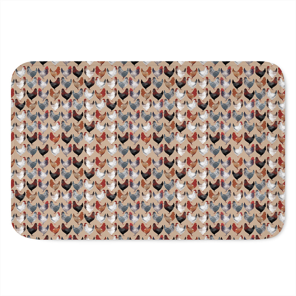 Chicken Painting Pattern Print Indoor Door Mat