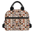 Chicken Painting Pattern Print Insulated Lunch Bag