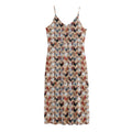 Chicken Painting Pattern Print Jersey Midi Cami Dress
