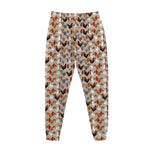 Chicken Painting Pattern Print Jogger Pants