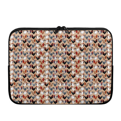 Chicken Painting Pattern Print Laptop Sleeve