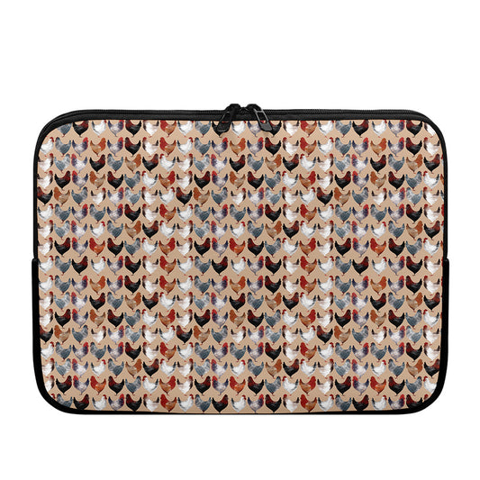 Chicken Painting Pattern Print Laptop Sleeve