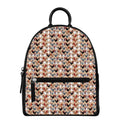 Chicken Painting Pattern Print Leather Backpack