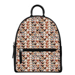 Chicken Painting Pattern Print Leather Backpack