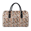 Chicken Painting Pattern Print Leather Duffel Bag