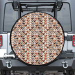 Chicken Painting Pattern Print Leather Spare Tire Cover