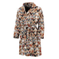 Chicken Painting Pattern Print Men's Bathrobe
