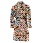 Chicken Painting Pattern Print Men's Bathrobe