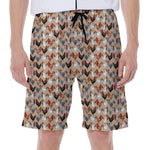 Chicken Painting Pattern Print Men's Beach Shorts