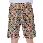 Chicken Painting Pattern Print Men's Beach Shorts