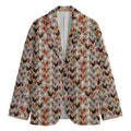 Chicken Painting Pattern Print Men's Blazer