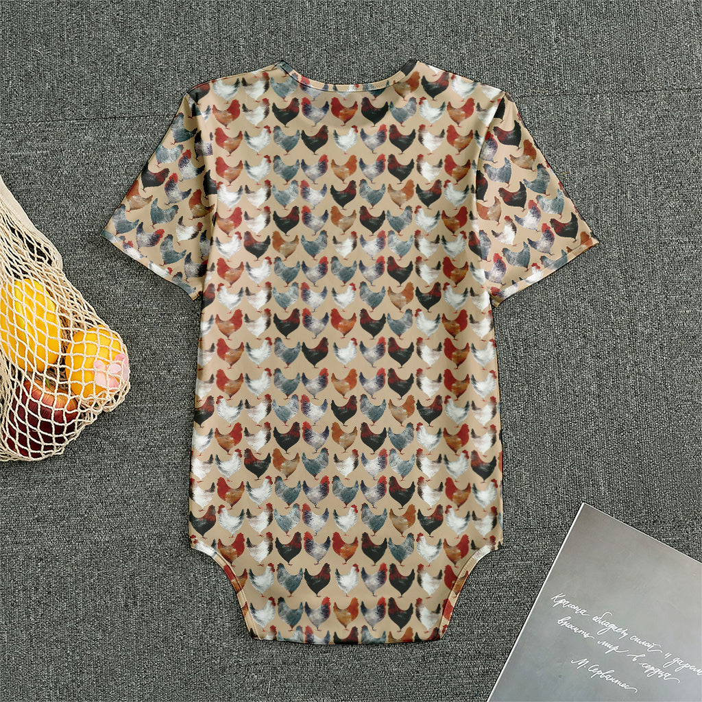 Chicken Painting Pattern Print Men's Bodysuit