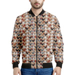 Chicken Painting Pattern Print Men's Bomber Jacket