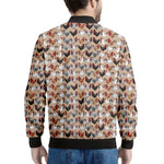 Chicken Painting Pattern Print Men's Bomber Jacket