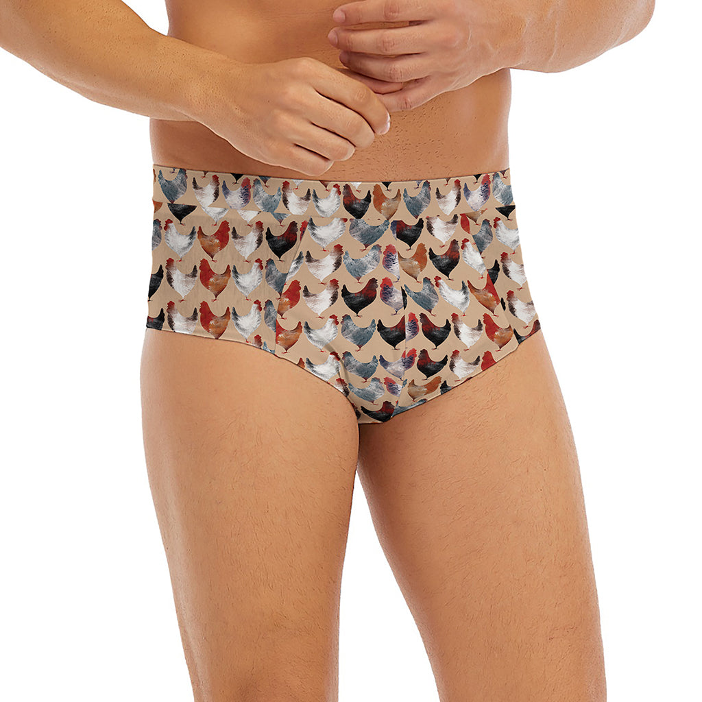 Chicken Painting Pattern Print Men's Briefs
