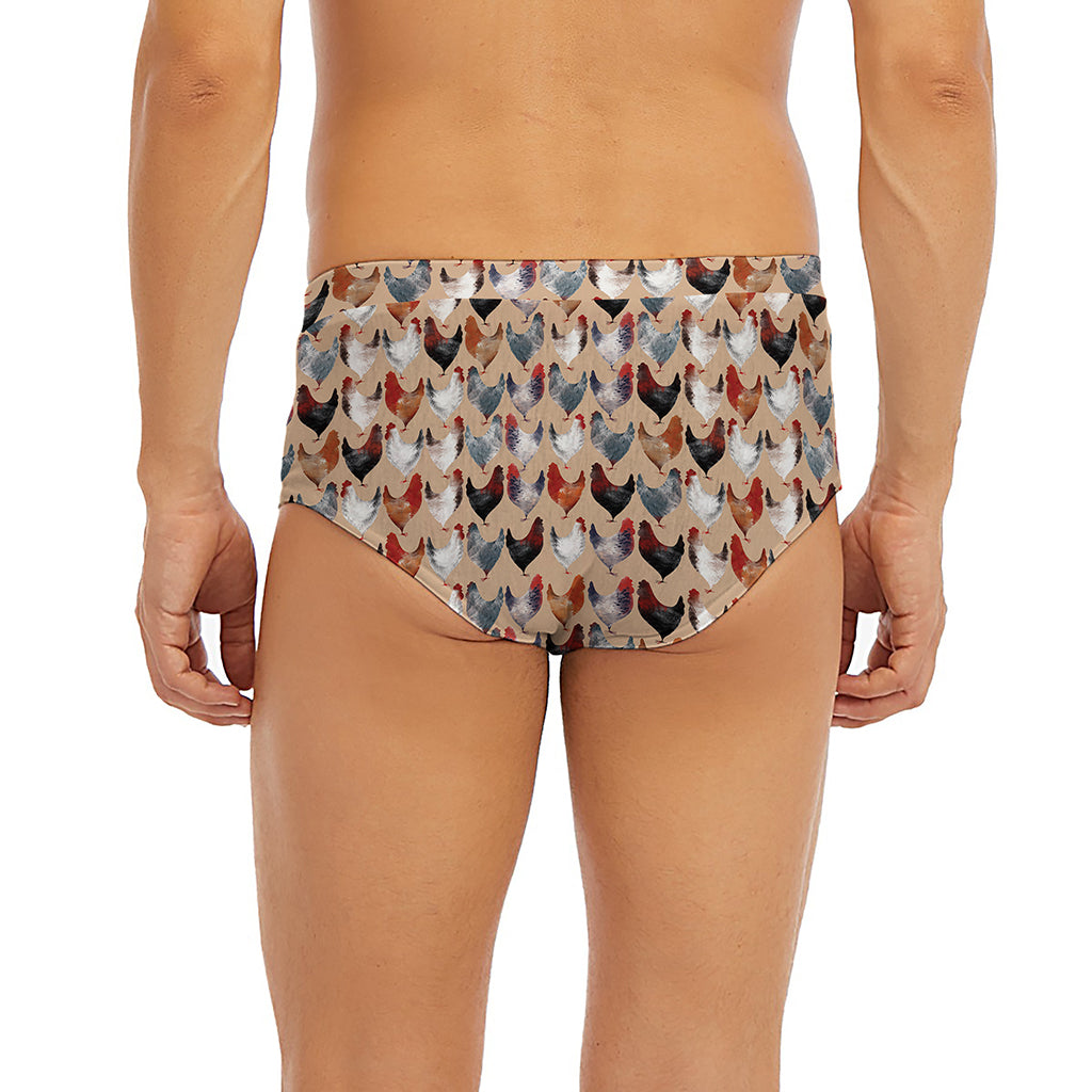Chicken Painting Pattern Print Men's Briefs