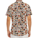 Chicken Painting Pattern Print Men's Deep V-Neck Shirt