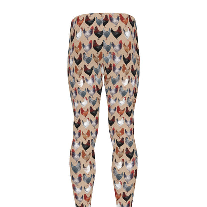 Chicken Painting Pattern Print Men's leggings