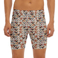 Chicken Painting Pattern Print Men's Long Boxer Briefs