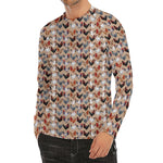Chicken Painting Pattern Print Men's Long Sleeve Rash Guard