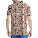 Chicken Painting Pattern Print Men's Polo Shirt