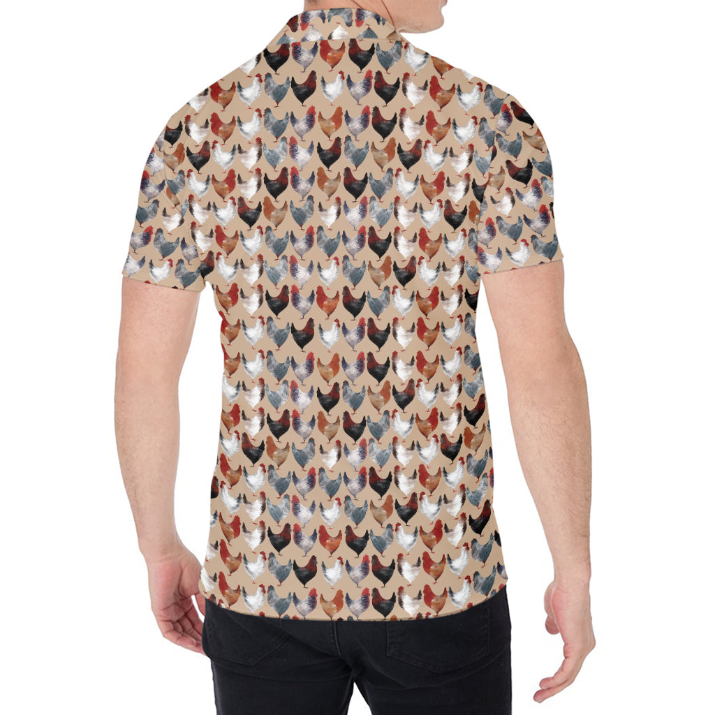 Chicken Painting Pattern Print Men's Shirt