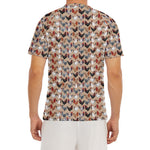 Chicken Painting Pattern Print Men's Short Sleeve Rash Guard
