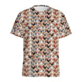 Chicken Painting Pattern Print Men's Athletic T-Shirt