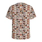 Chicken Painting Pattern Print Men's Sports T-Shirt