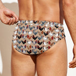 Chicken Painting Pattern Print Men's Swim Briefs