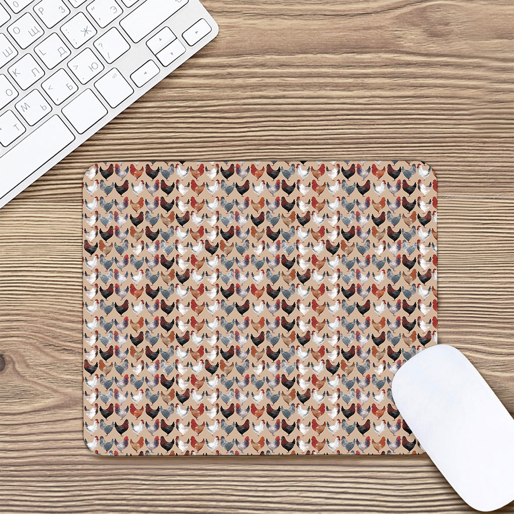 Chicken Painting Pattern Print Mouse Pad