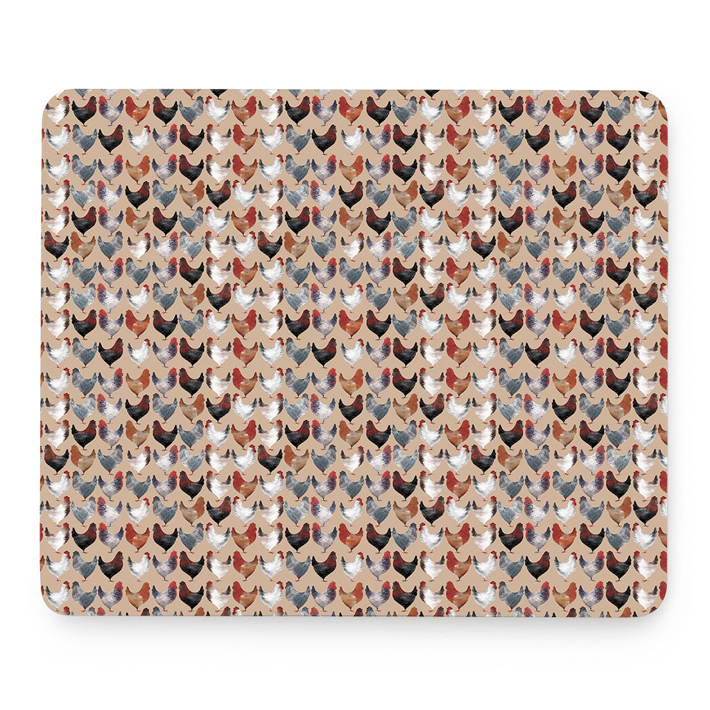Chicken Painting Pattern Print Mouse Pad