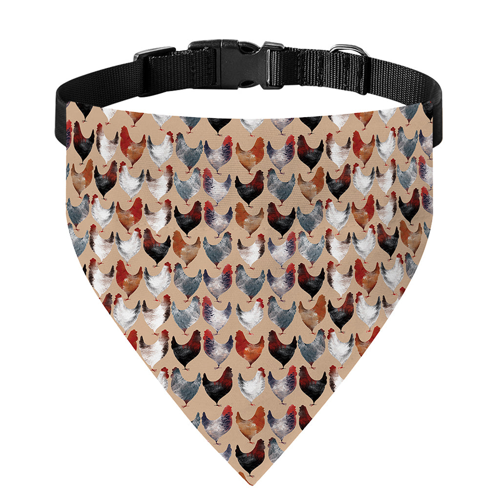 Chicken Painting Pattern Print Over The Collar Dog Bandana