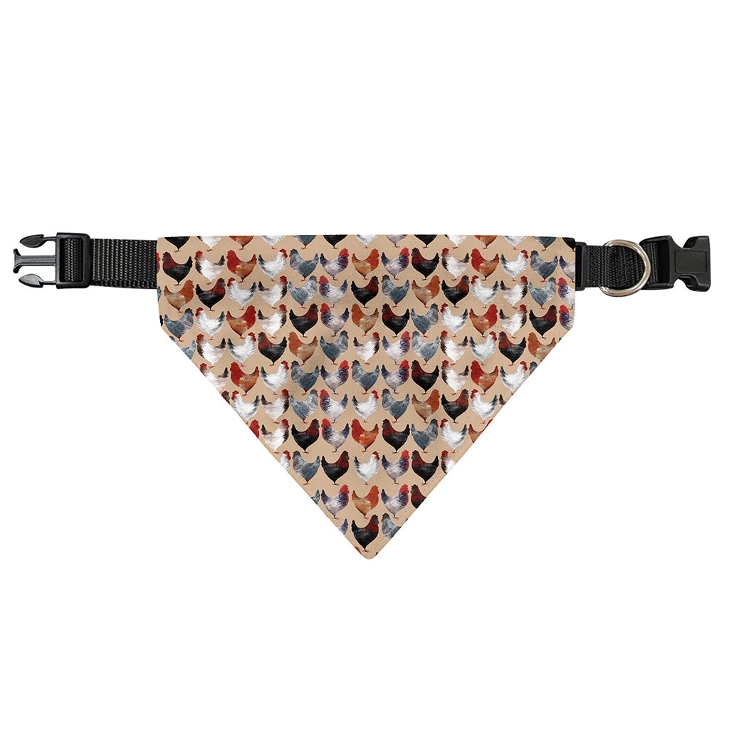 Chicken Painting Pattern Print Over The Collar Dog Bandana