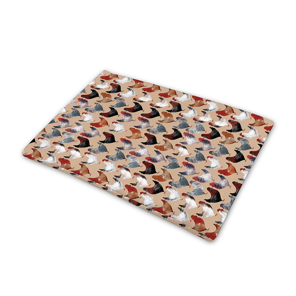 Chicken Painting Pattern Print Pet Cooling Mat Cover