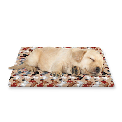 Chicken Painting Pattern Print Pet Cooling Mat Cover