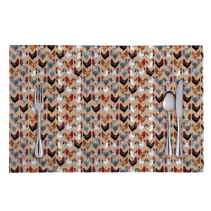 Chicken Painting Pattern Print Placemat