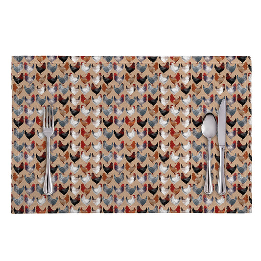 Chicken Painting Pattern Print Placemat