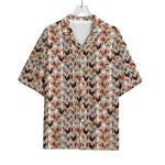Chicken Painting Pattern Print Rayon Hawaiian Shirt