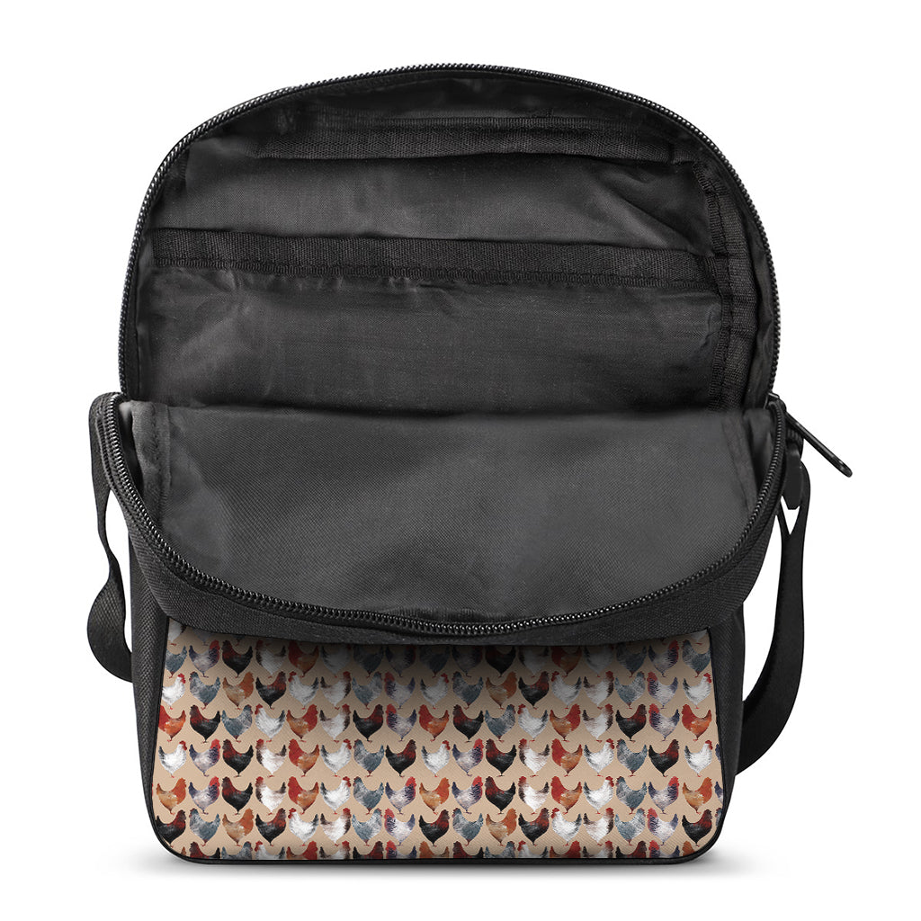 Chicken Painting Pattern Print Rectangular Crossbody Bag