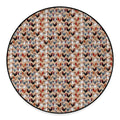 Chicken Painting Pattern Print Round Floor Mat
