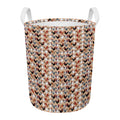 Chicken Painting Pattern Print Round Laundry Basket